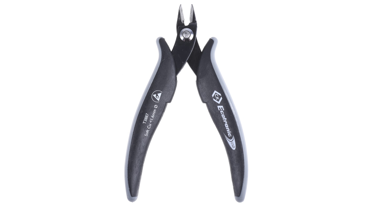 Alicates de corte lateral CK, long. total 136 mm, ESD