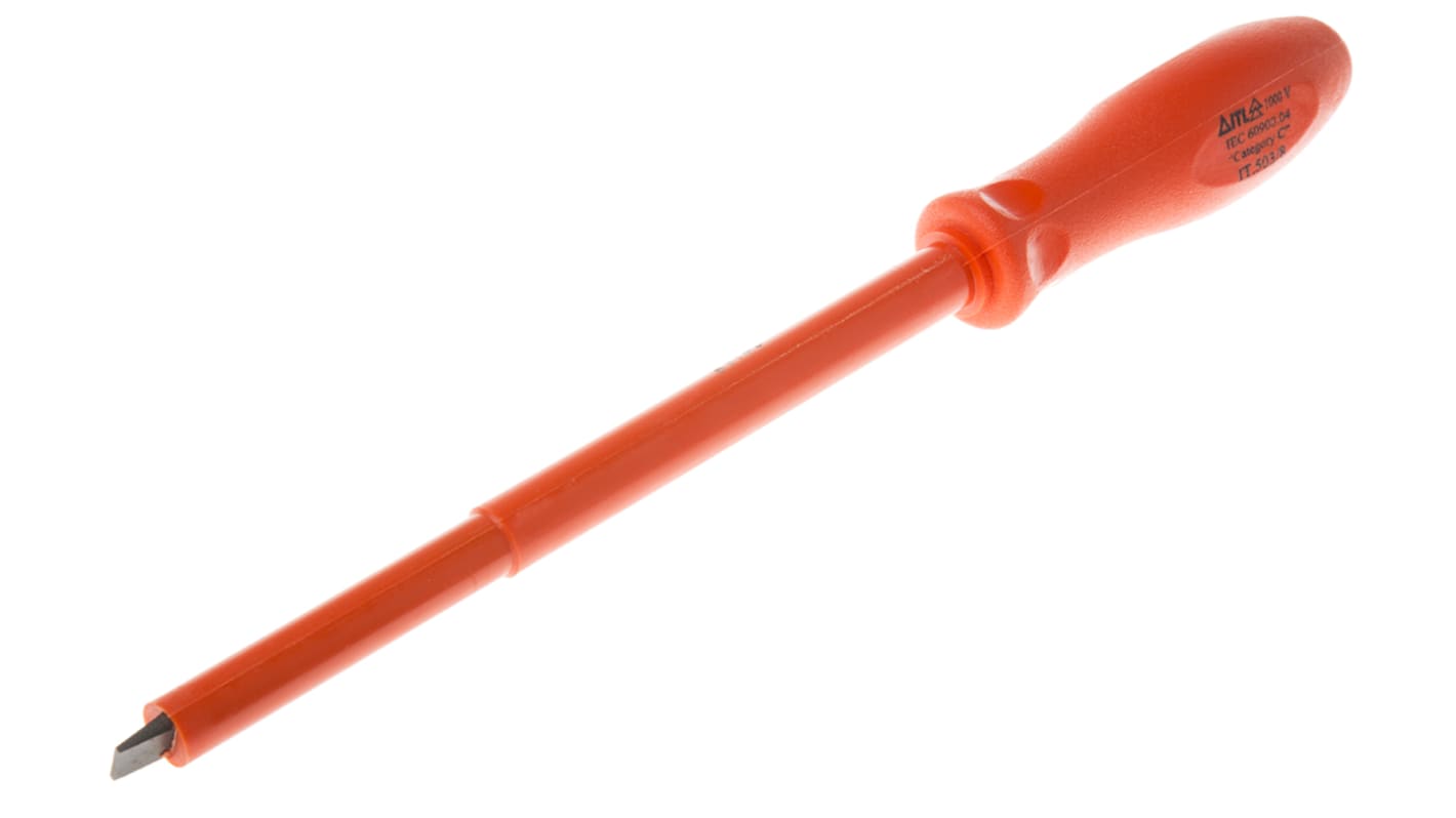 ITL Insulated Tools Ltd Slotted Insulated Screwdriver, 10 x 1.6 mm Tip