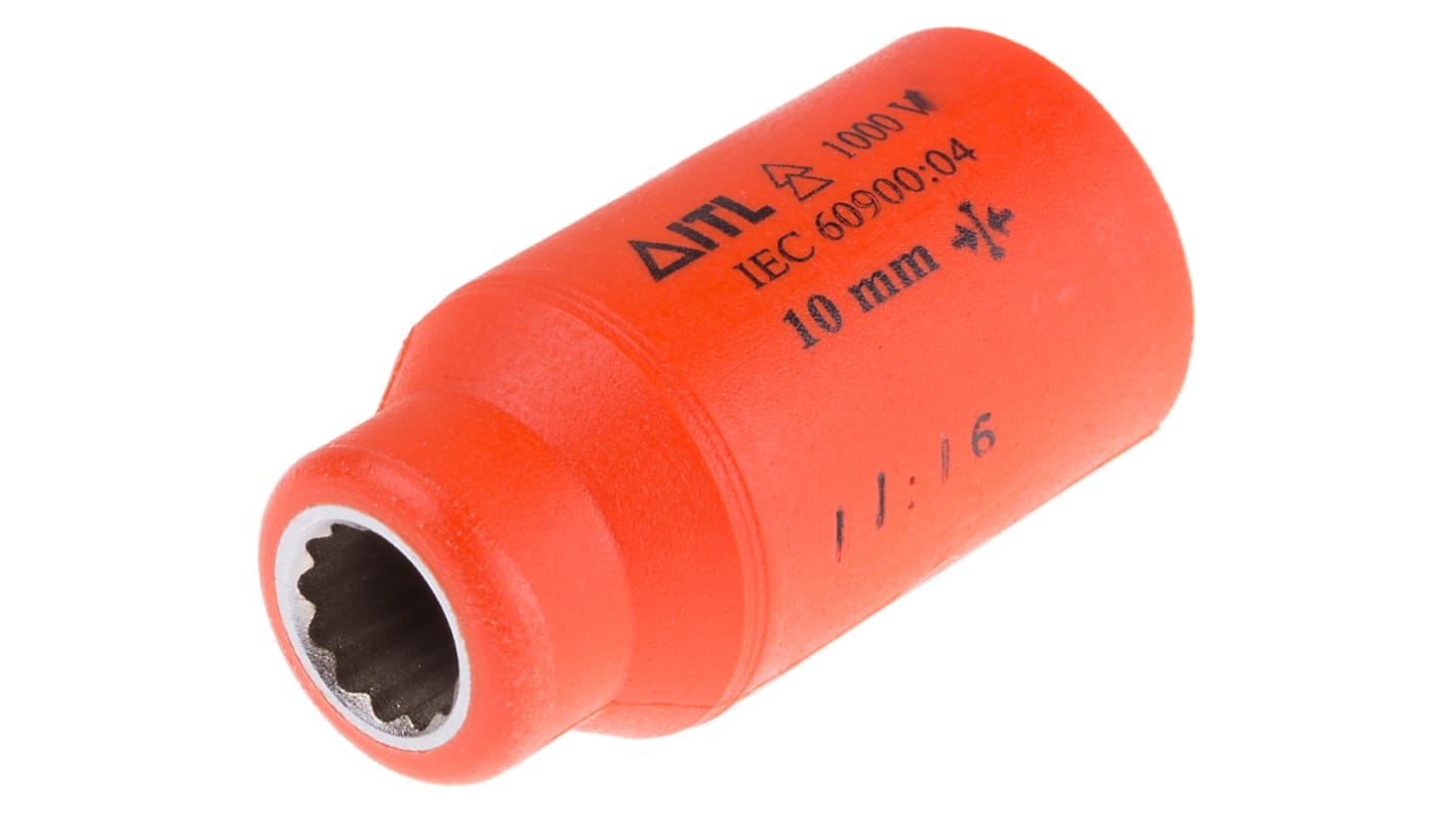 ITL Insulated Tools Ltd 1/2 in Drive 10mm Insulated Standard Socket, 12 ...