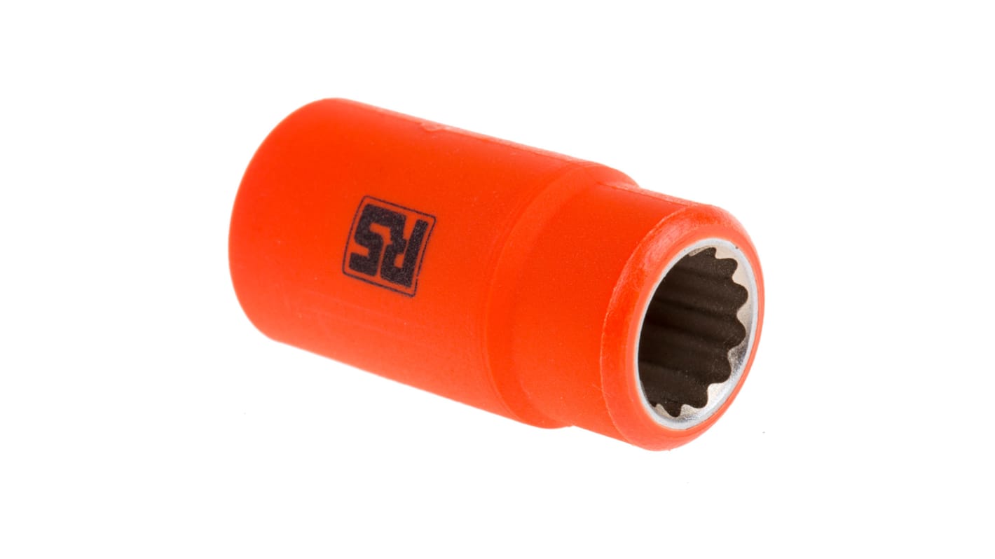 ITL Insulated Tools Ltd 1/2 in Drive 14mm Insulated Standard Socket, 12 point, VDE/1000V, 50 mm Overall Length