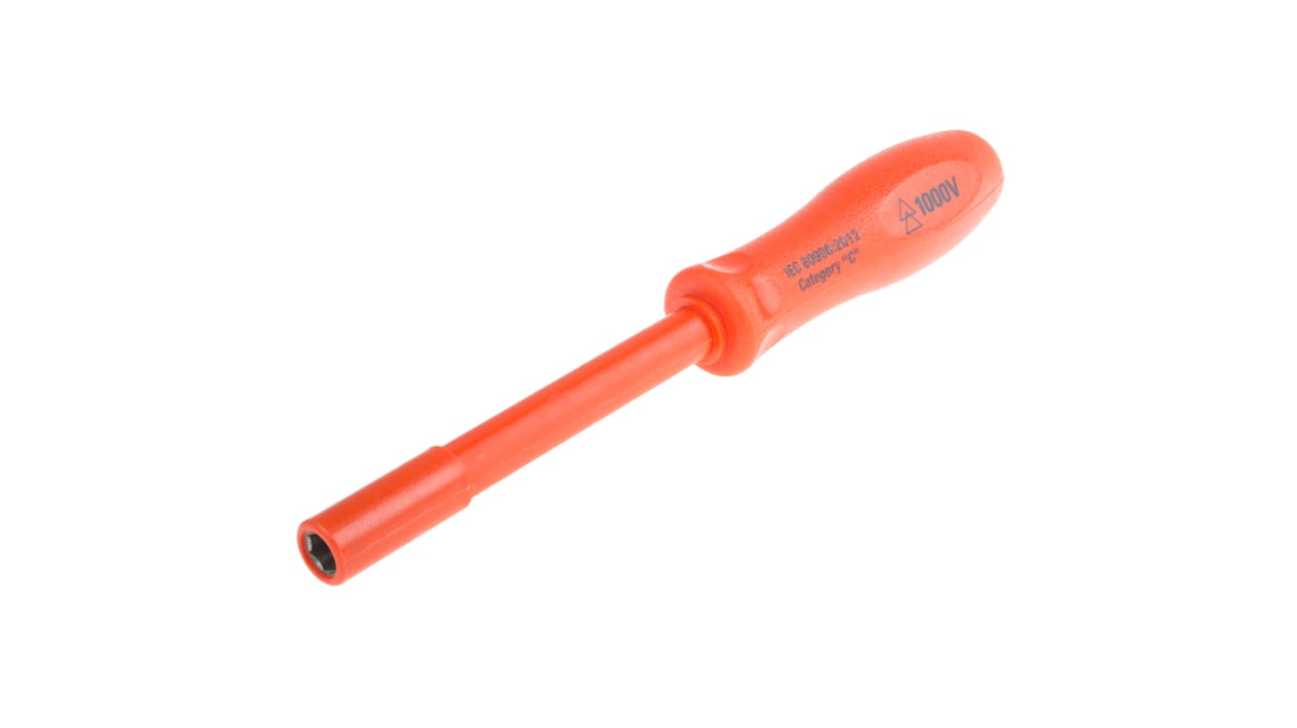 ITL Insulated Tools Ltd Hexagon Nut Driver, 8 mm Tip, VDE/1000V, 105 mm Blade, 265 mm Overall