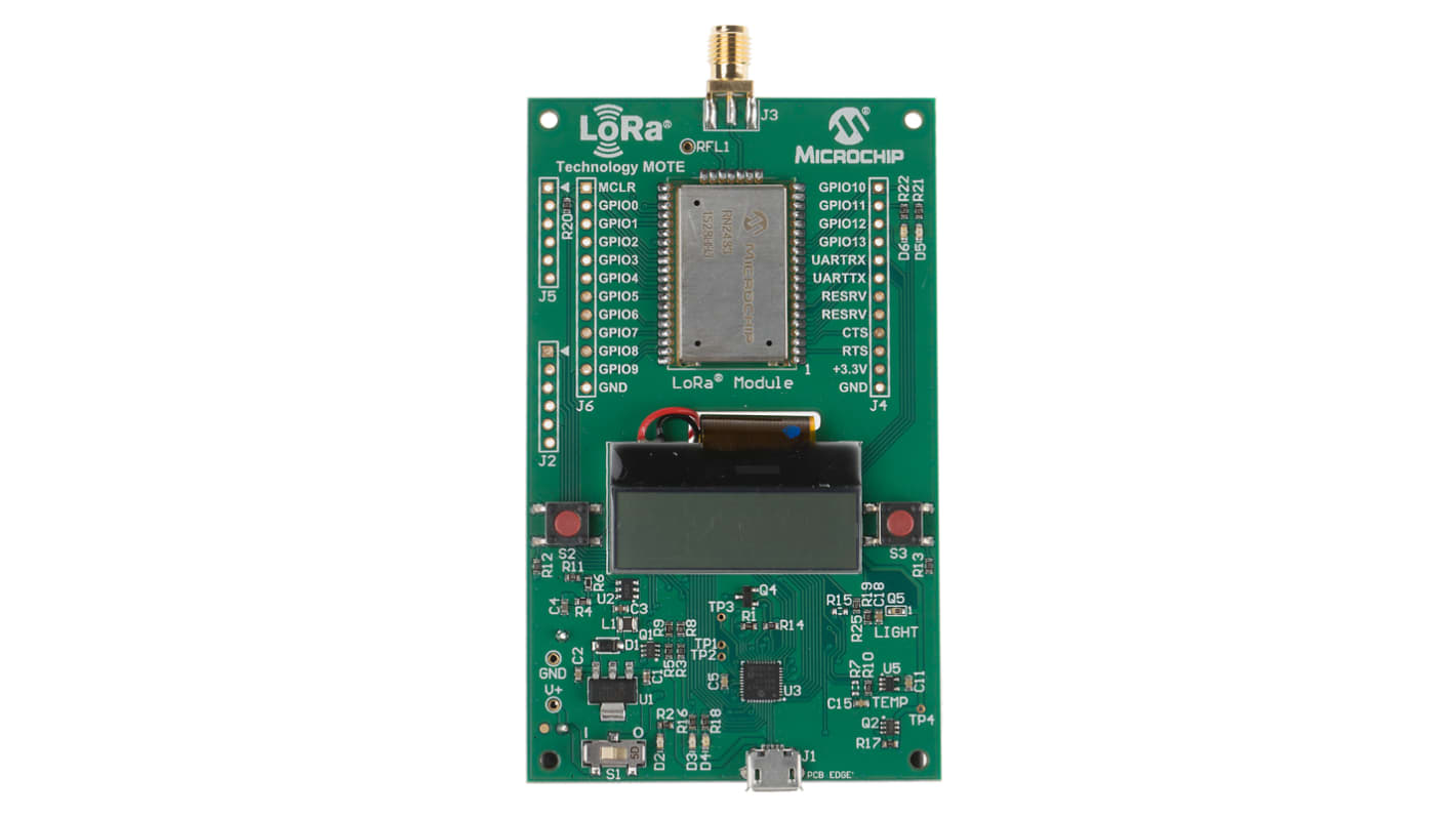 Placa de desarrollo LoRa Microchip DM164138