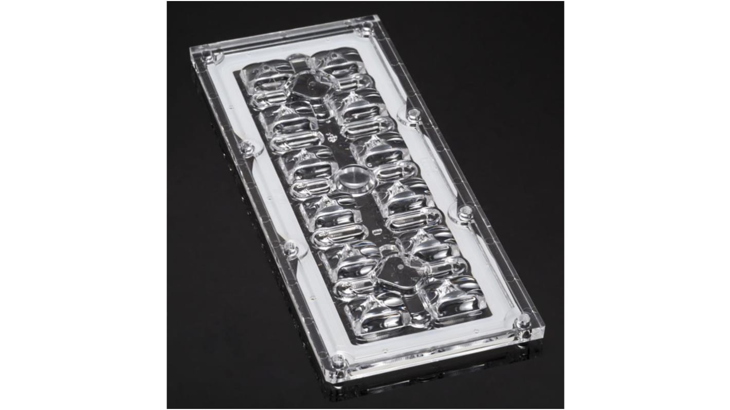 Lente LED Ledil, 12 LEDs, 173 x 71.4 x 9.85mm, Rectangular, Serie Strada-IP