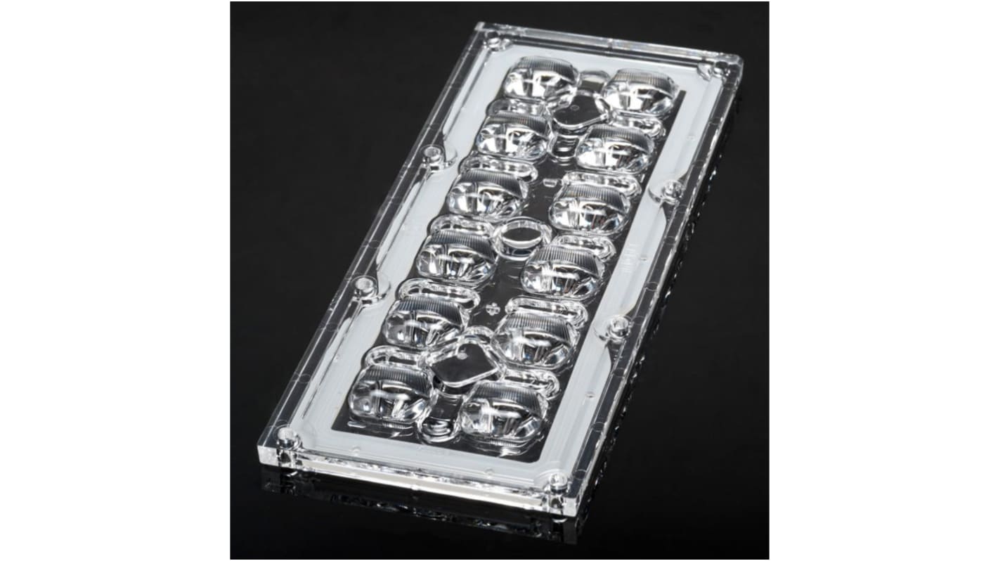 Lente LED Ledil, 12 LEDs, 173 x 71.4 x 8.42mm, Rectangular, para Acrich MJT 4040, Serie Strada-IP