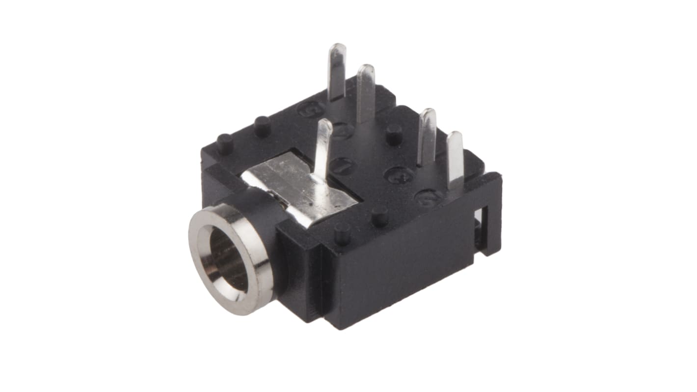 RS PRO Jack Connector 3.5 mm PCB Mount Stereo Socket, 5Pole