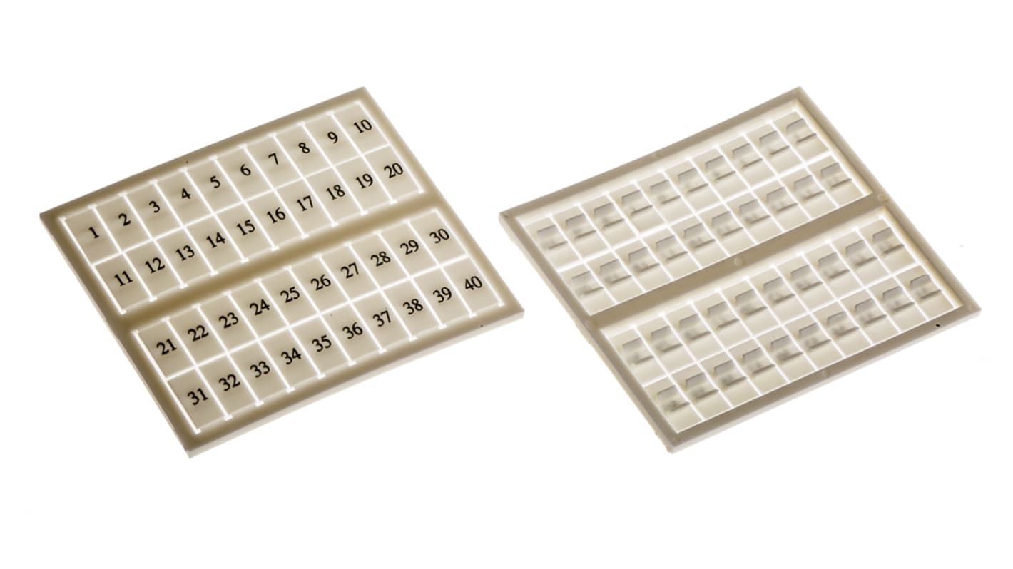 RS PRO Marking Tag for use with DIN Rail Terminal Block