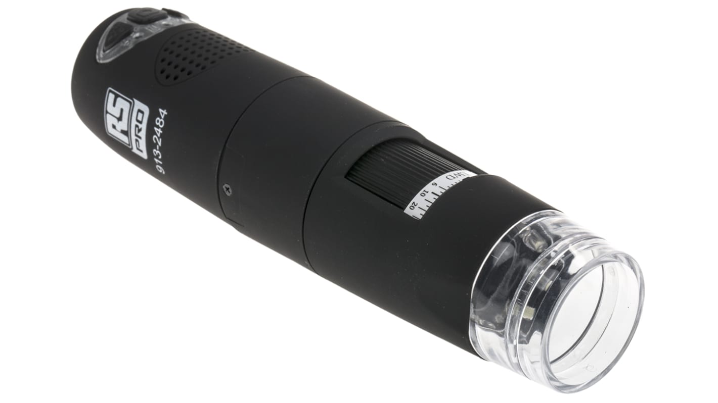 RS PRO USB Wifi Microscope, 1280 x 1024 pixels, 10 → 160X Magnification