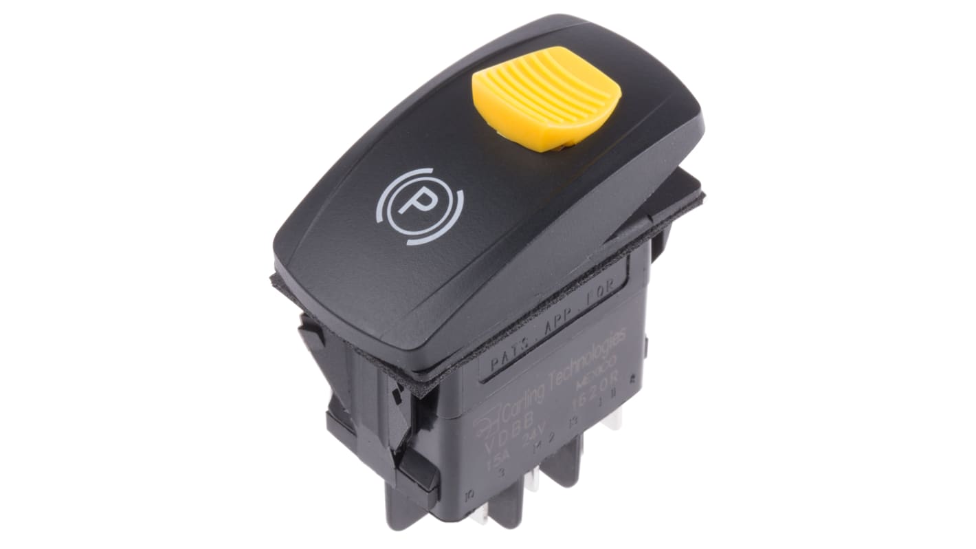 Interruptor de balancín, VDBBHYPC-XZXY2-1-XYPB1, Contacto DPDT, On-(On), 15 A, Iluminado, Blanco, IP66, IP68