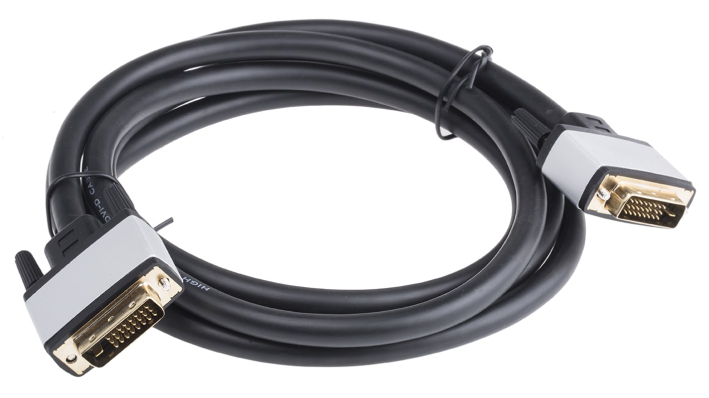 RS PRO DVI-Kabel, 2m PVC Schwarz