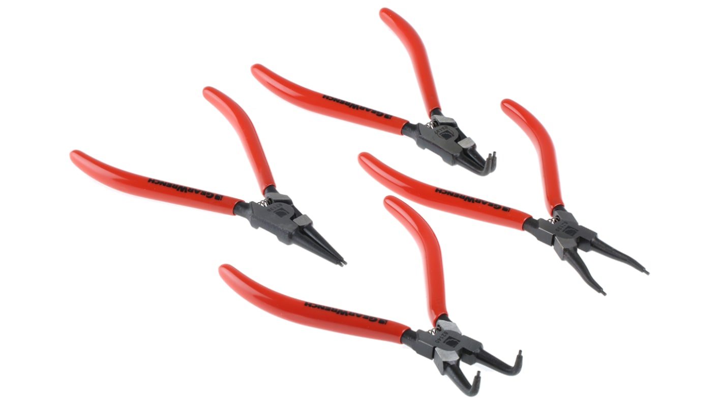 GearWrench Circlip Pliers, Bent, Straight Tip, 7 in Overall