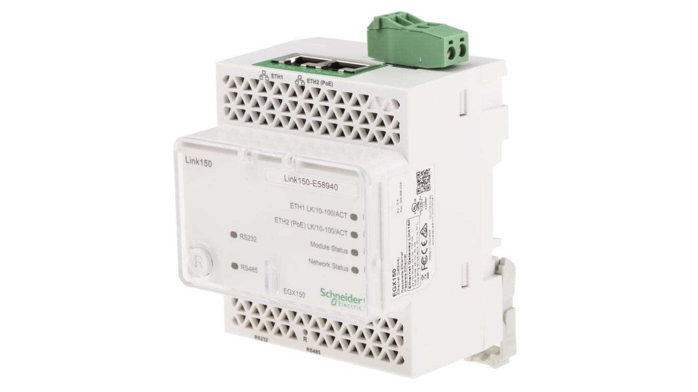 Serwer sieciowy Schneider Electric Serwer sieciowy Modbus RS485 EGX150 72 x 105 x 71 mm Bramka