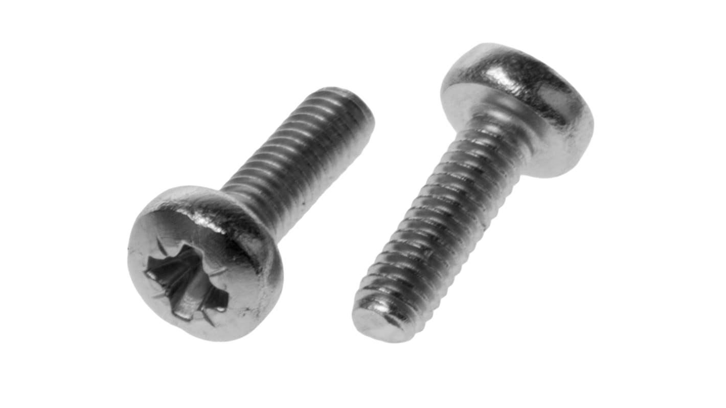 RS PRO Linsenkopf Pozi Schrauben A2, M2 x 10mm Edelstahl