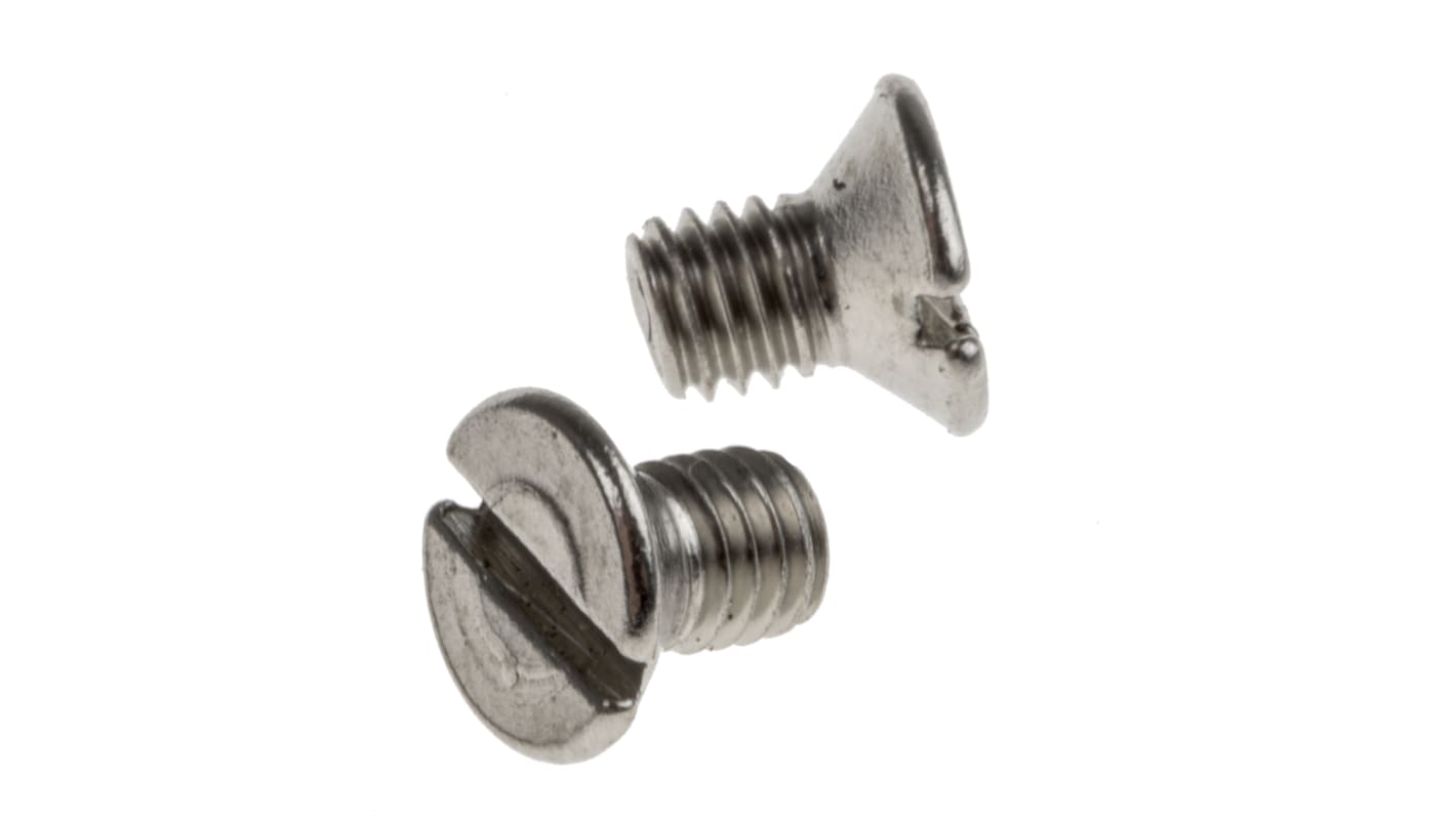 RS PRO Senkkopf Schlitz Schrauben A2, M3 x 5mm Edelstahl