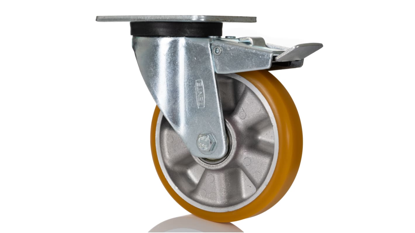 Tente Braked Swivel Castor Wheel, 300kg Capacity, 125mm Wheel