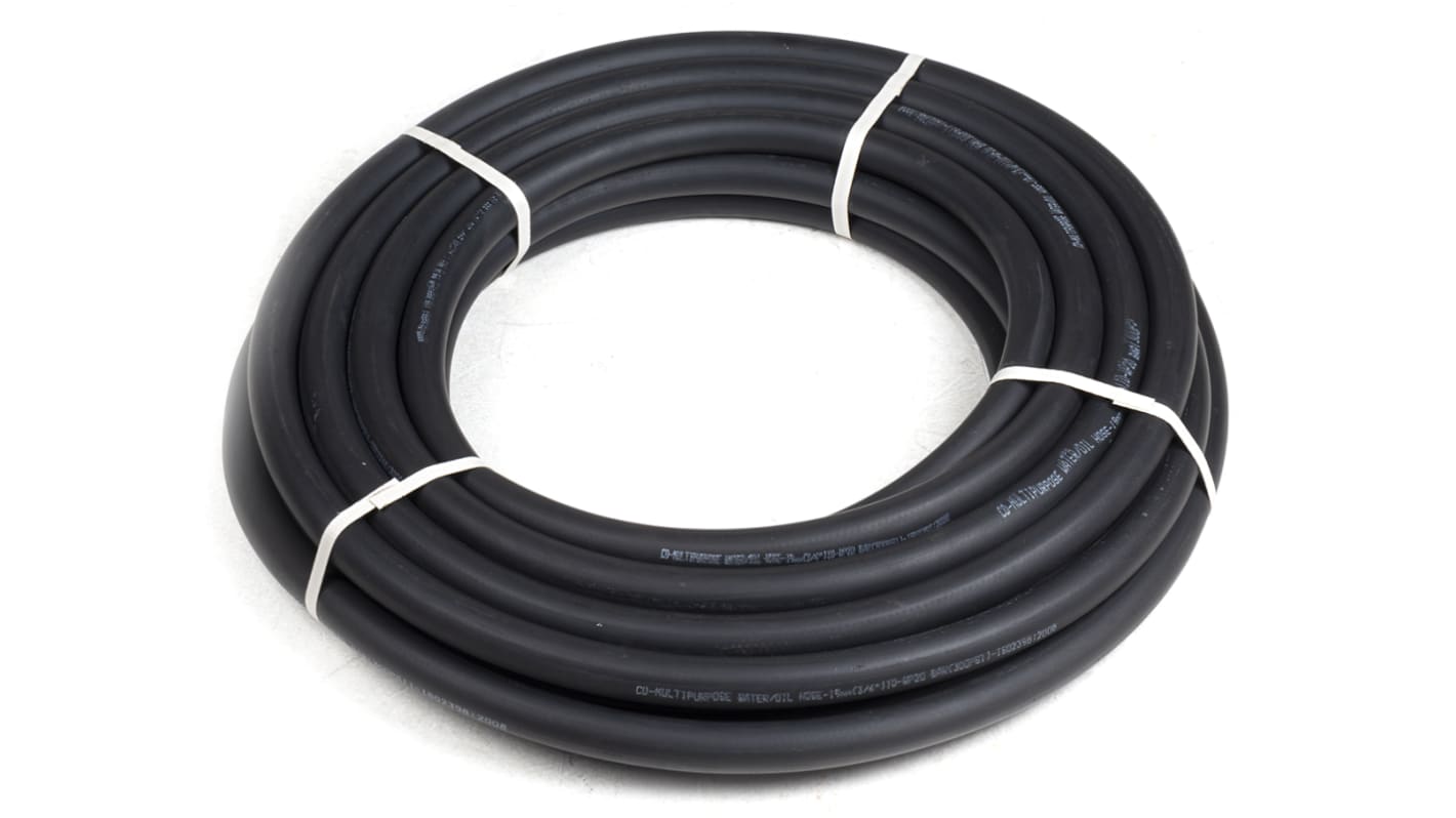 RS PRO Hose Pipe, EPDM, 20mm ID, 28mm OD, Black, 20m