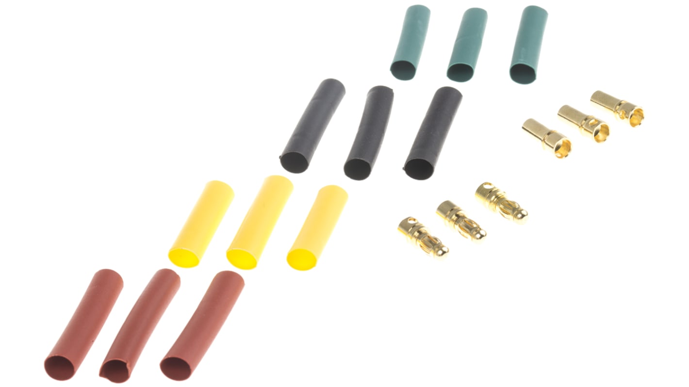 3.5mm Gold Connector set with heatshrink