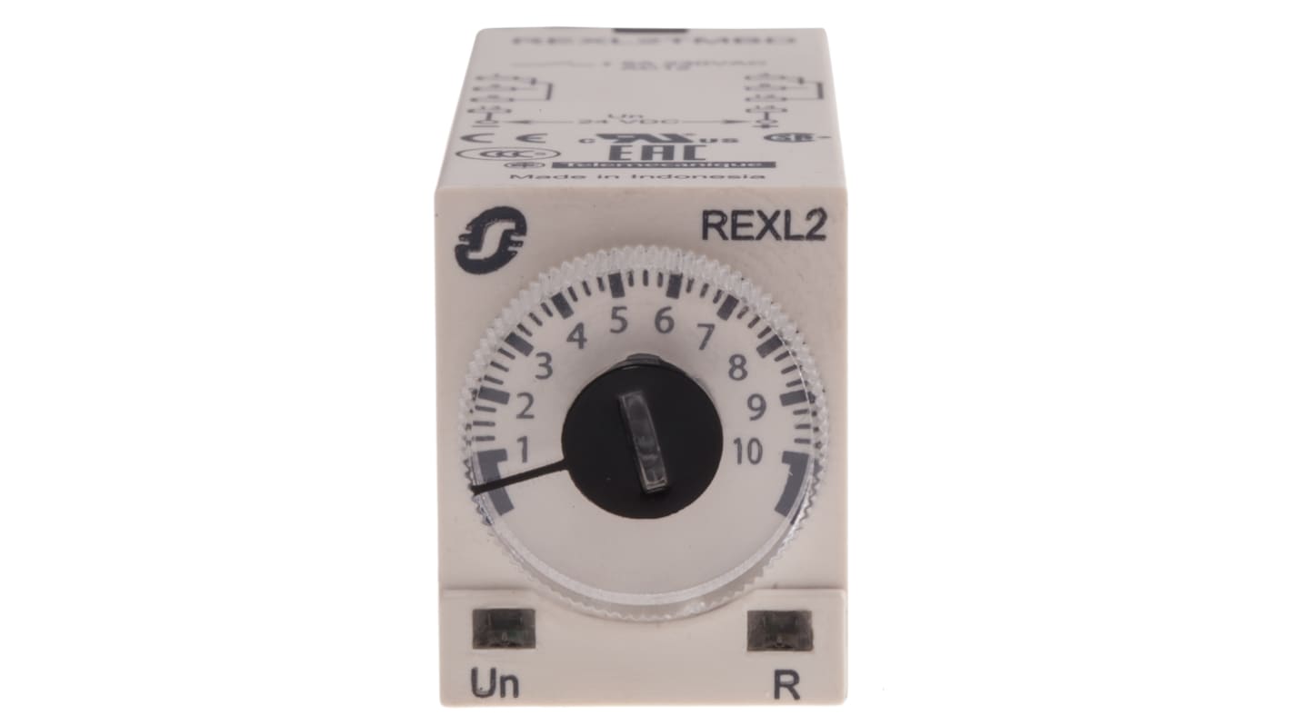 Schneider Electric Harmony Time Series Plug In Timer Relay, 24V dc, 2-Contact, 0.1 s → 100h