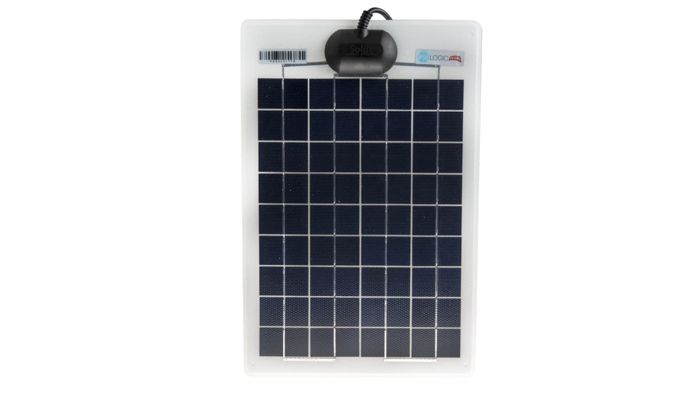 Pannello solare RS PRO, 10W, 21.6V, Policristallino, 380 x 250 x 4mm