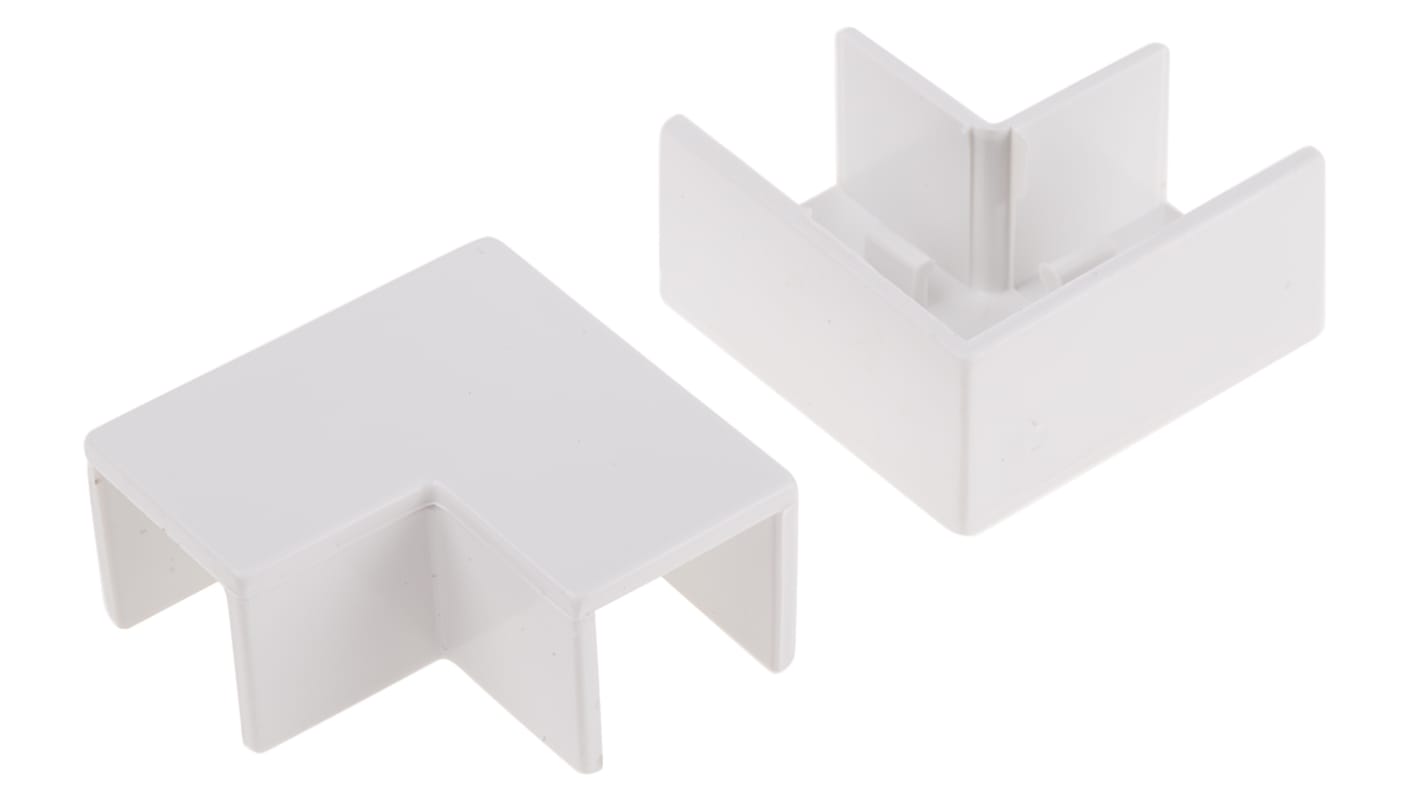 Akcesoria do koryt kablowych PVC Kąt płaski 16 x 16mm RS PRO