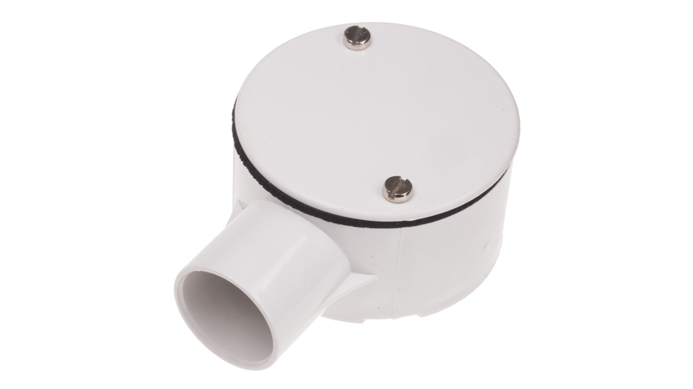 RS PRO Terminal Box, Conduit Fitting, (Dia) 25mm Nominal Size, PVC, White