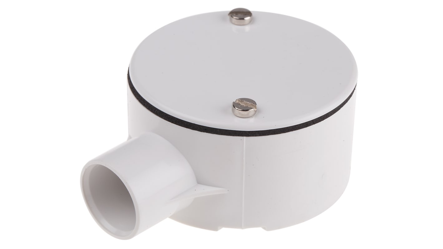 RS PRO PVC Kabelrohr Befestigung Anschlussbox (Dia) 20mm Weiß
