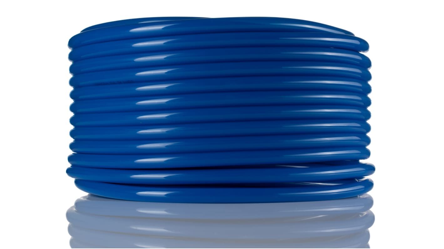 Tubería de aire comprimido RS PRO de Poliuretano Azul, diá. exterior 12mm, longitud 30m