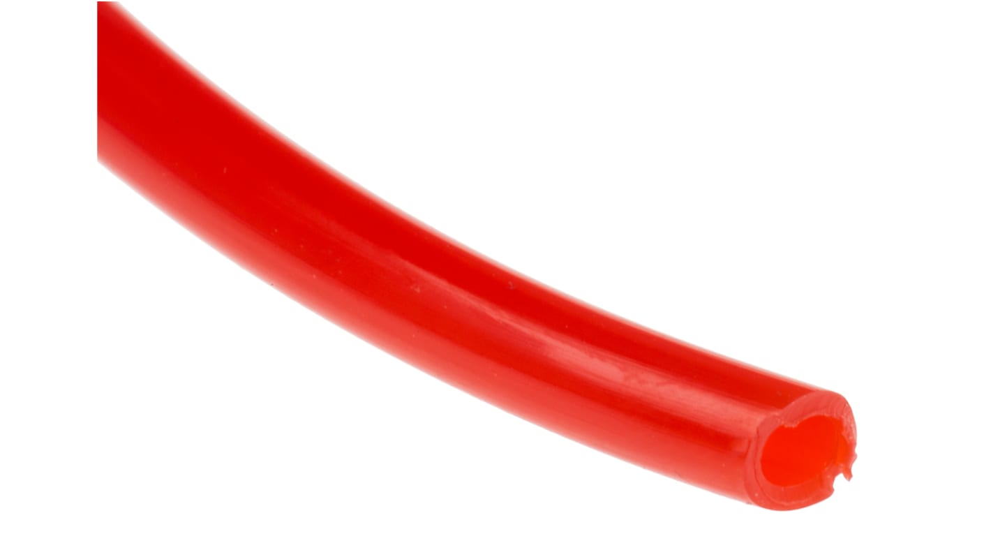 Tuyau à air comprimé RS PRO, 4mm x 2.5mm x 30m Rouge en Polyuréthane