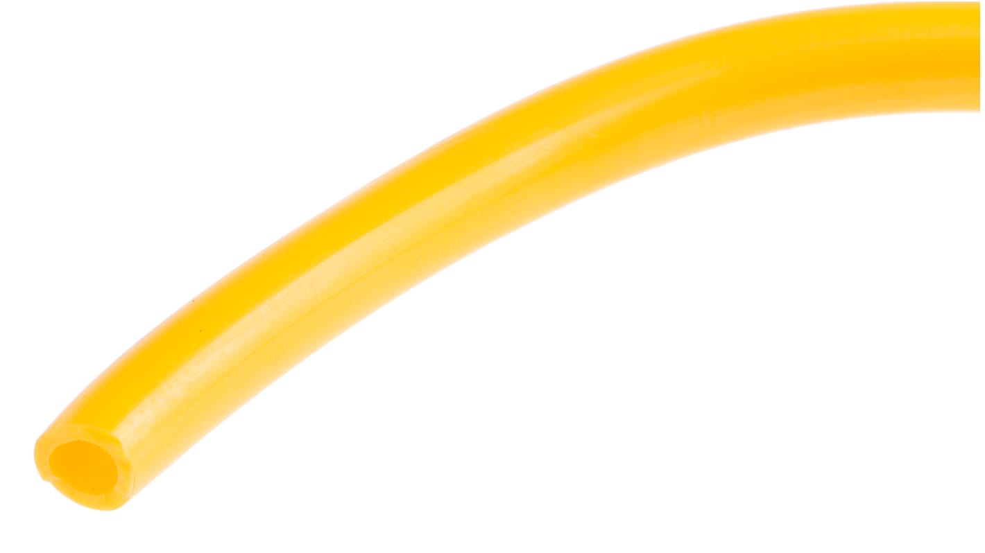 Tuyau à air comprimé RS PRO, 4mm x 2.5mm x 30m Jaune en Polyuréthane