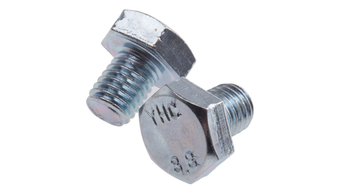 Vis à tête hexagonale Acier, M10 x 12mm