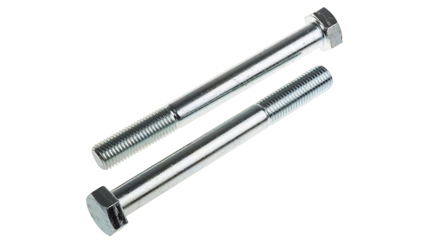 Bright Zinc Plated Steel, Hex Bolt, M20 x 190mm