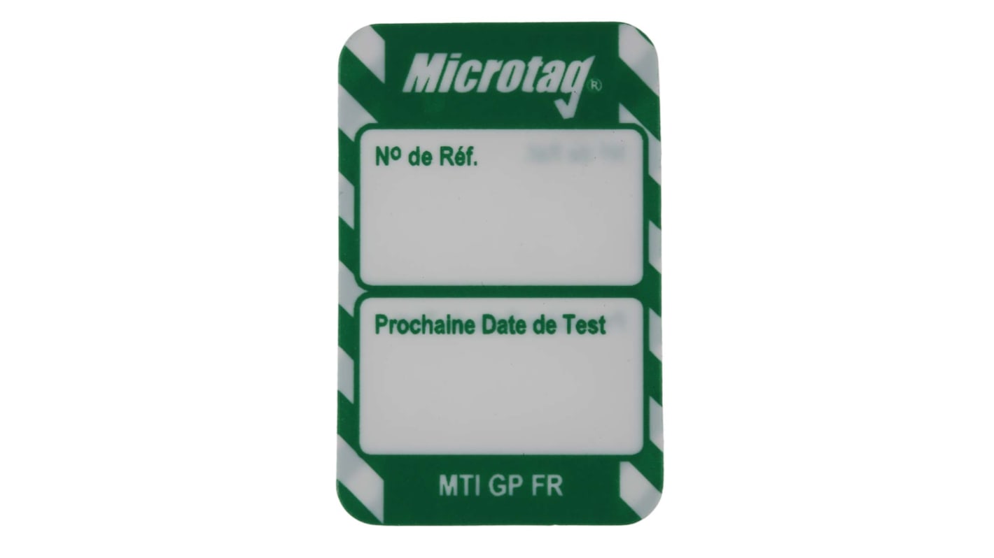 Brady White on Green Safety Inspection Tag, French Language, 20 per Pack