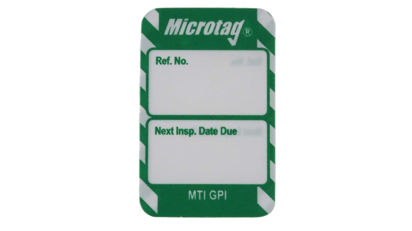 MICMTIGPIGN20 Brady White on Green Safety Inspection Tag, English Language, 20 per Pack RS