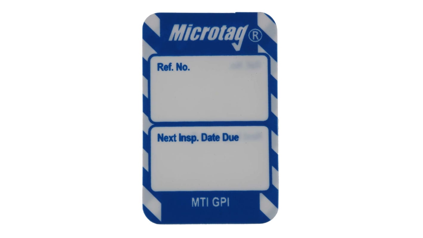 Señalización Micro Brady MIC-MTI-GPI-BL-20 Blanco sobre azul, idioma: Inglés