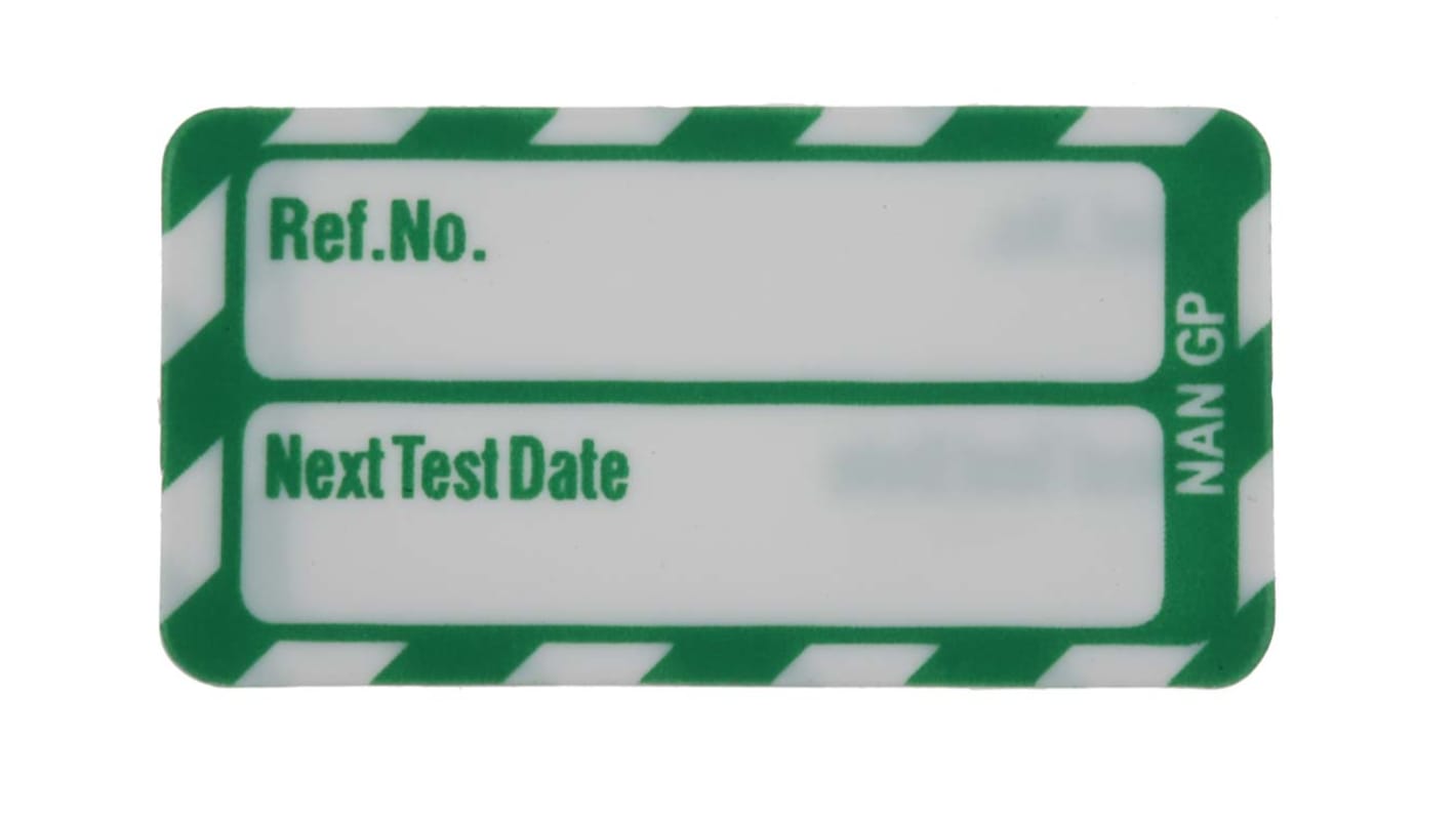 Brady White on Green Safety Inspection Tag, English Language, 20 per Pack