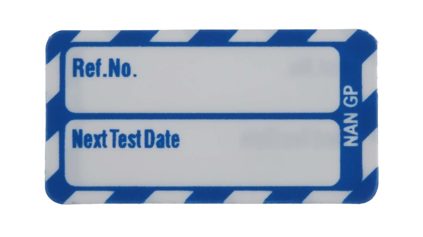 Brady White on Blue Safety Inspection Tag, English Language, 20 per Pack