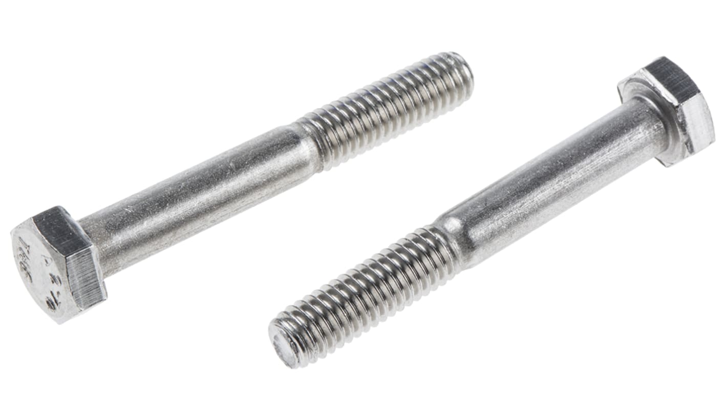 Stainless Steel, Hex Bolt, M6 x 45mm