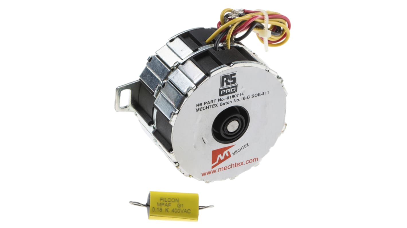 RS PRO, Reversibel synkrongearet AC gearmotor, 1-Faset, 5,8 W, 55 mNm, 240 V