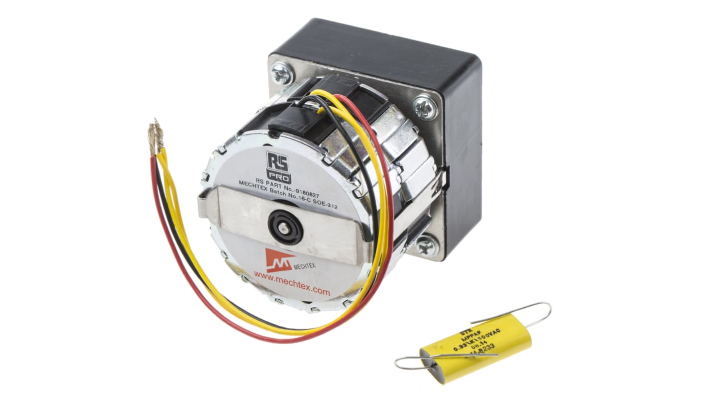 RS PRO Synchronous AC Geared Motor, 1 Phase, Reversible, 240 V, 3.75 rpm, 9.5 W