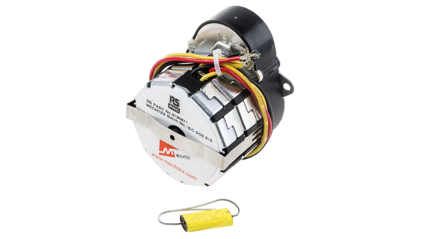 RS PRO Reversible Synchronous Geared AC Geared Motor, 3.6 W, 1 Phase, 1 Pole, 230 V