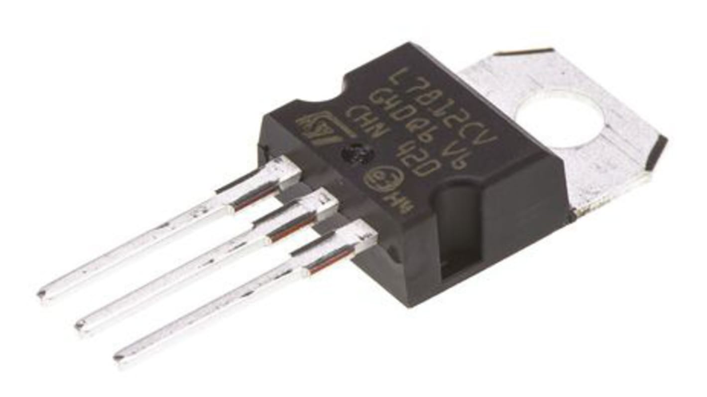 Regulator napięcia 12 V TO-220 Otwór przezierny wyjścia: 1 Stałe L7812CV