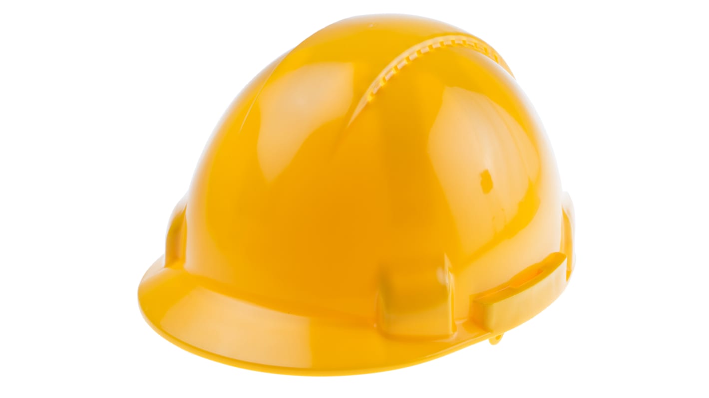 Casco di sicurezza Ventilato RS PRO in PE , con sottogola, col. Colore giallo