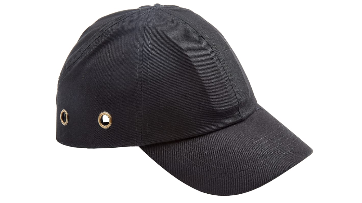 Casquette de protection RS PRO, 52 - 65cm de tour de tête, ABS, Coton, Noir