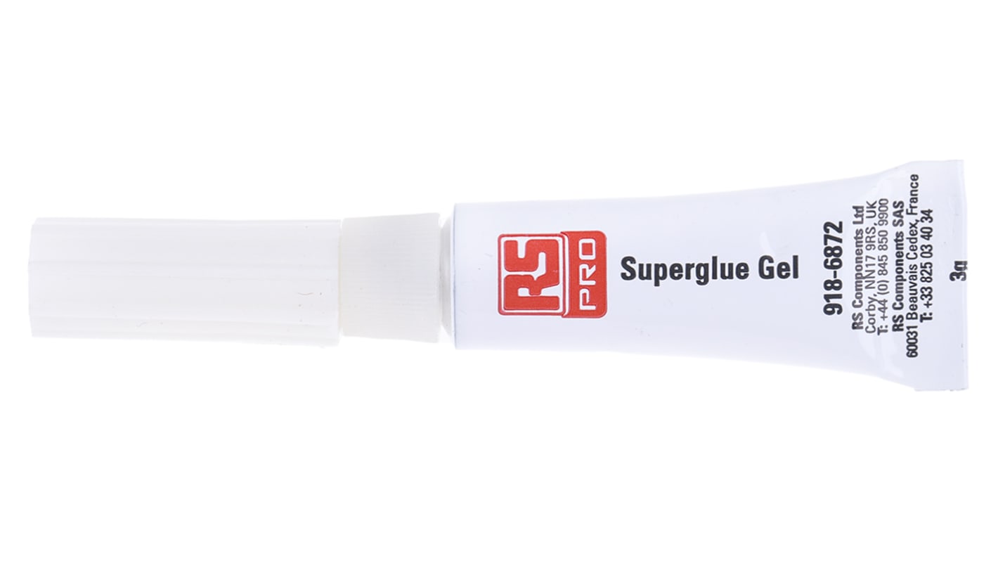 Super Glue RS PRO Gel Transparent, Tube, 3 g