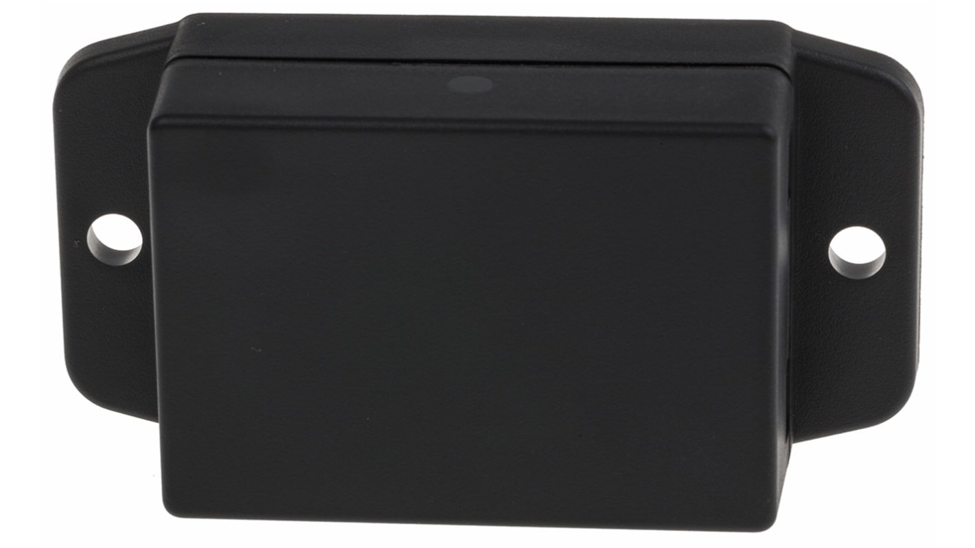 RS PRO Black ABS Enclosure, Flanged, Black Lid, 50 x 35 x 22mm