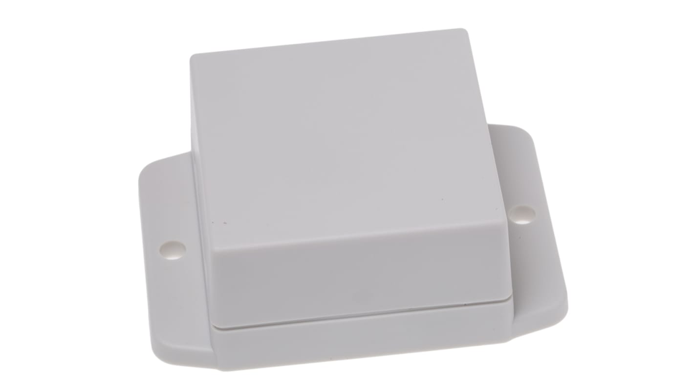 RS PRO White ABS Enclosure, Flanged, White Lid, 50 x 50 x 27mm