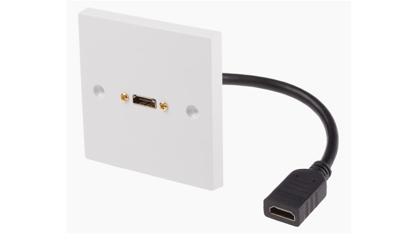 RS PRO Single Gang 1 Way Female HDMI Faceplate