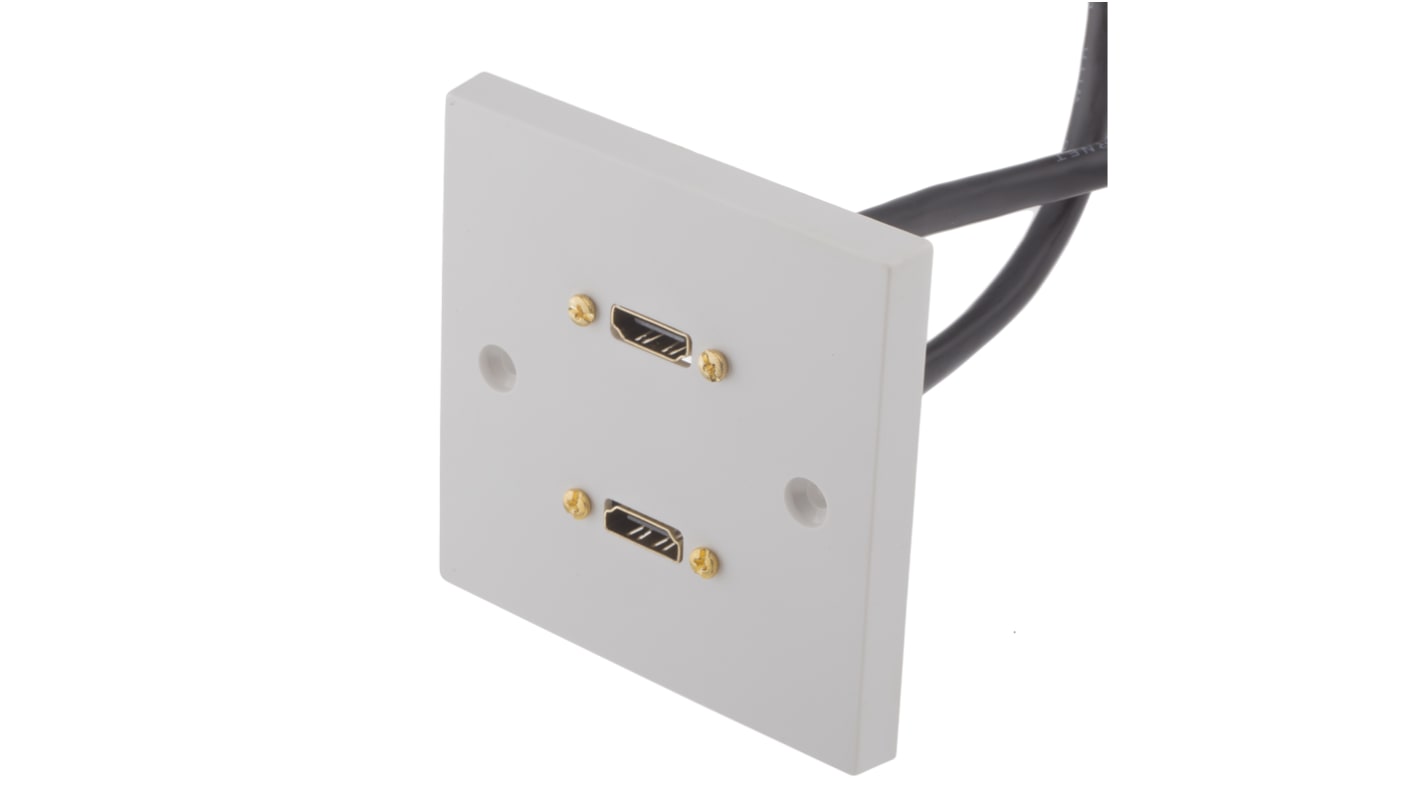 RS PRO Single Gang 2 Way Female HDMI Faceplate