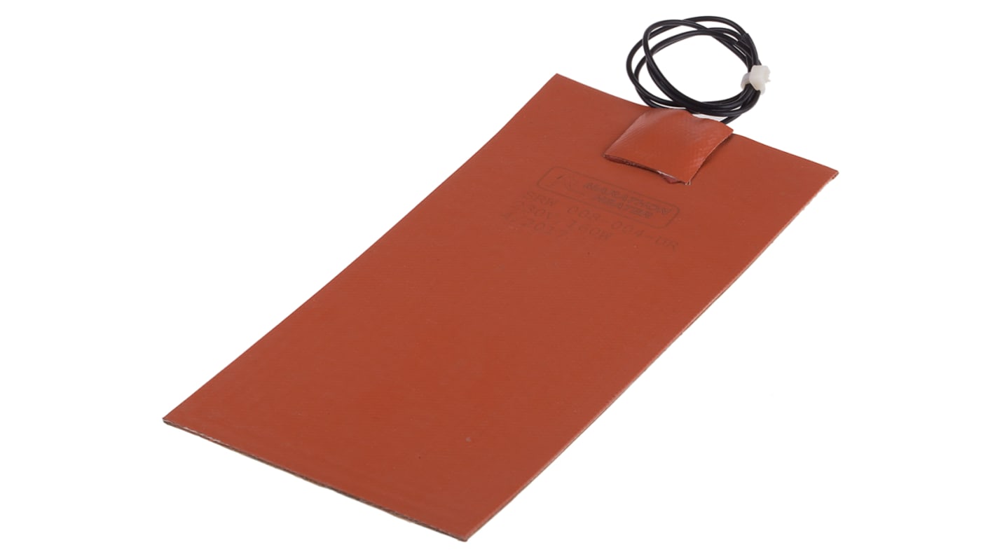 RS PRO Silicone Heater Mat, 160 W, 8 x 4in, 230 V ac