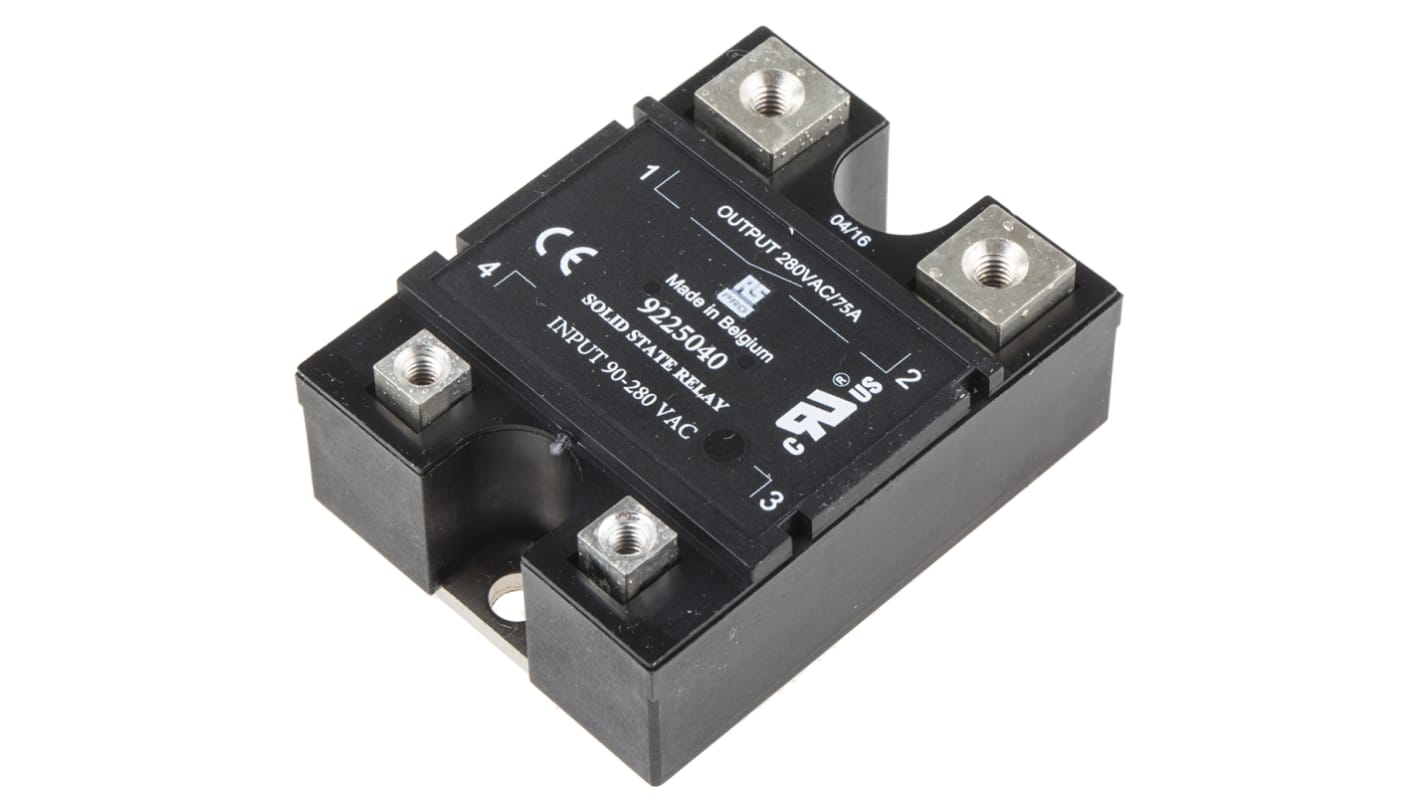 RS PRO Solid State Relay, 75 A rms Load, Panel Mount, 280 V ac Load, 280 V ac Control