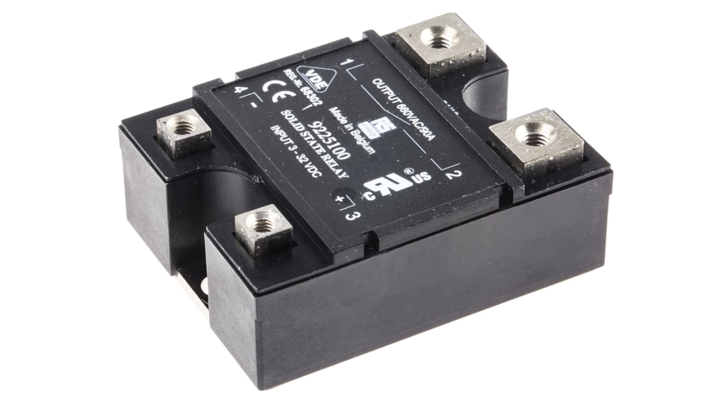 RS PRO Solid State Relay, 90 A rms Load, Panel Mount, 660 V ac Load, 32 V dc Control